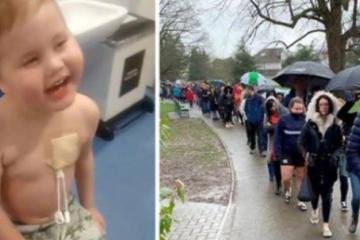 Όταν 5.000 άνθρωποι στέκονται στη βροχή για να γίνουν δωρητές και να σώσουν ένα 5χρονο παιδί